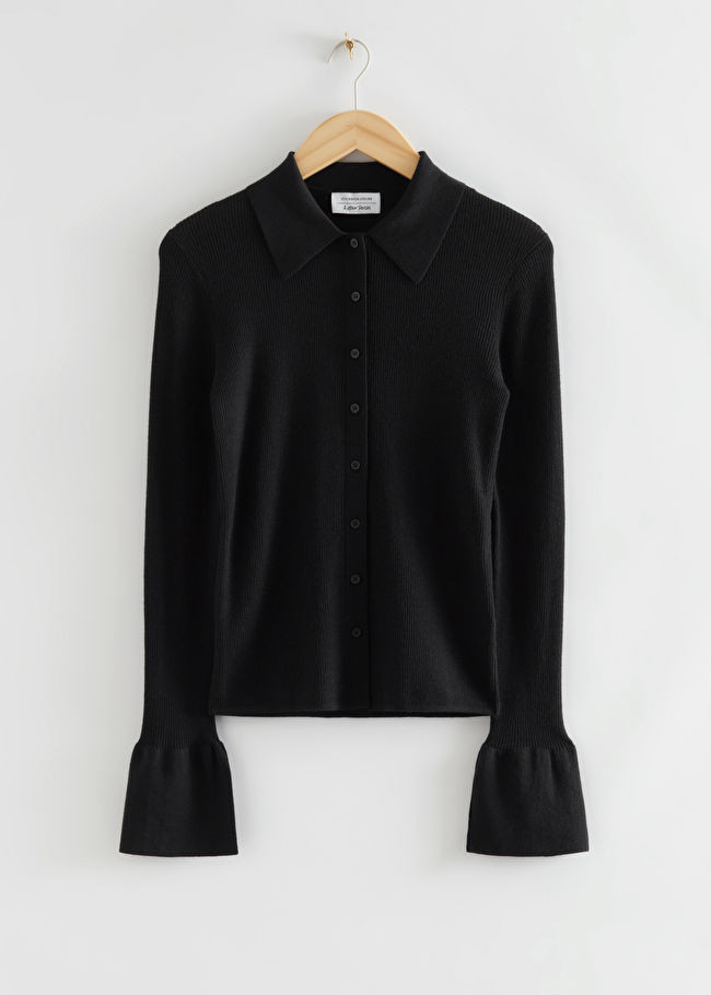 Fitted Ribbed Wool Shirt | & Other Stories (EU + UK)