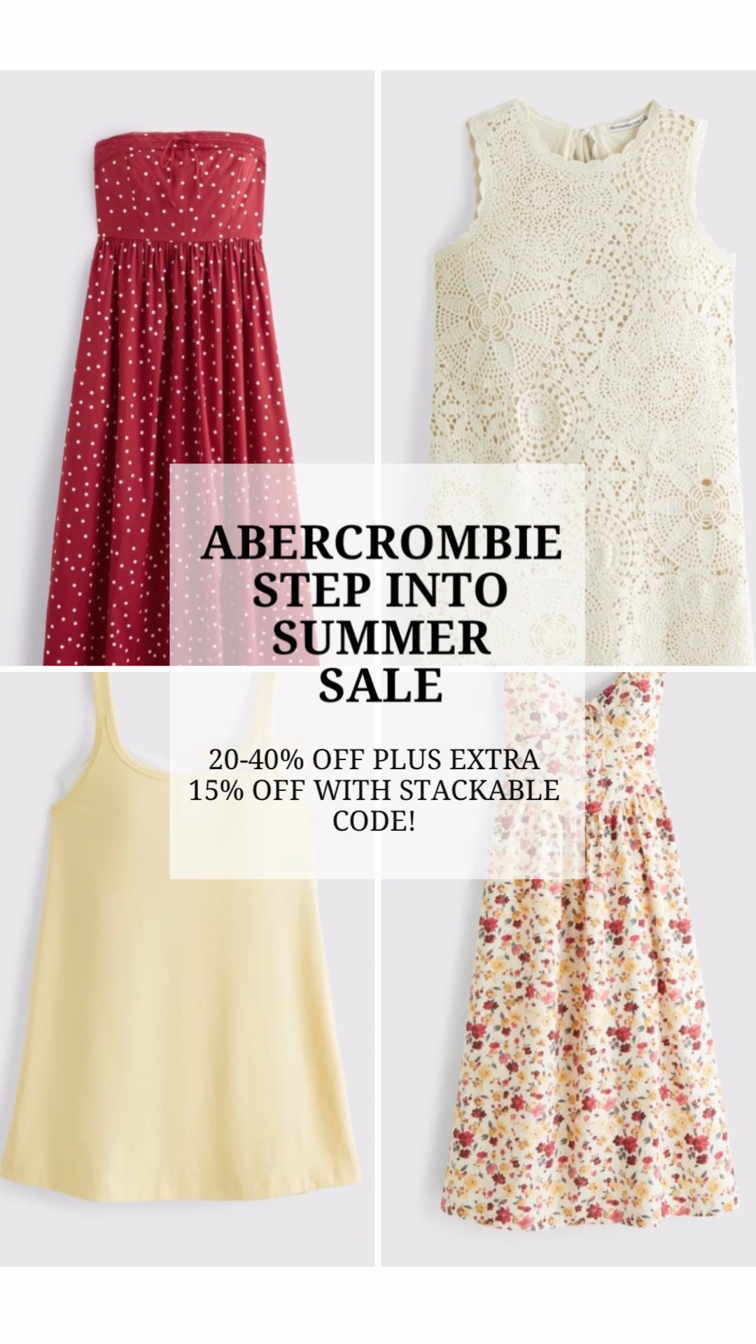 @abercrombie ‘s step into summer sale is here! save 20-40 % off summer favorites and an extra stackable 15% off with the code: AFSUMMER ☀️

#LTKSaleAlert