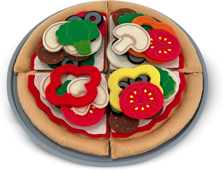 Melissa & Doug Felt Food Mix 'n Match Pizza Play Food Set (42 pcs) - Felt Pizza Play Set For Kids... | Amazon (US)