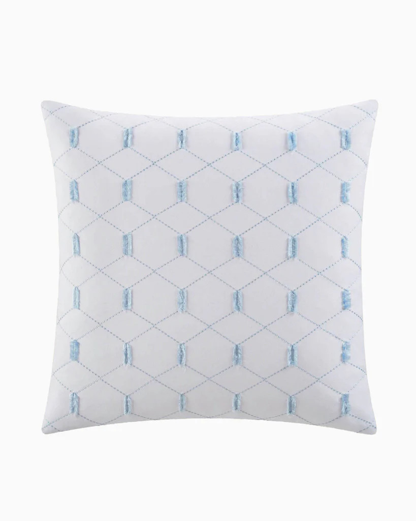 Southern Tide Southern Pines Square White Decorative Pillow | Southern Tide