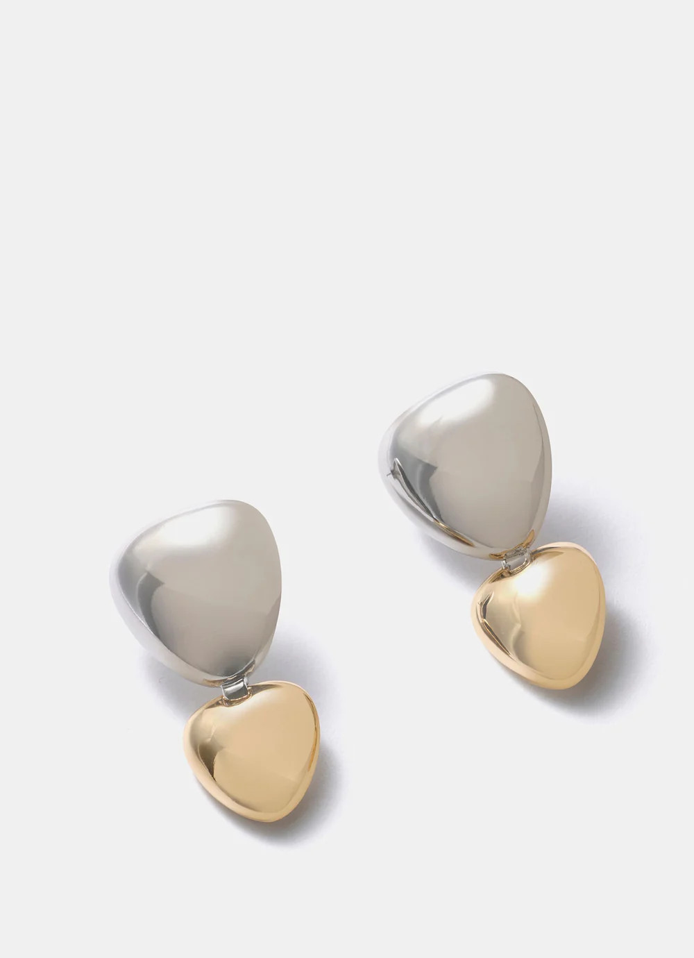 Mixed Metal Drop Earrings | Mint Velvet