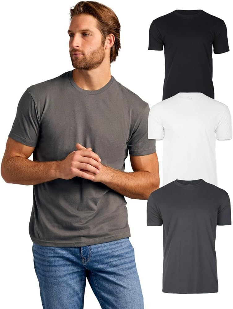 True Classic Mens T-Shirts - Short Sleeve Crew Neck Plain Novelty T Shirt for Men | Amazon (US)