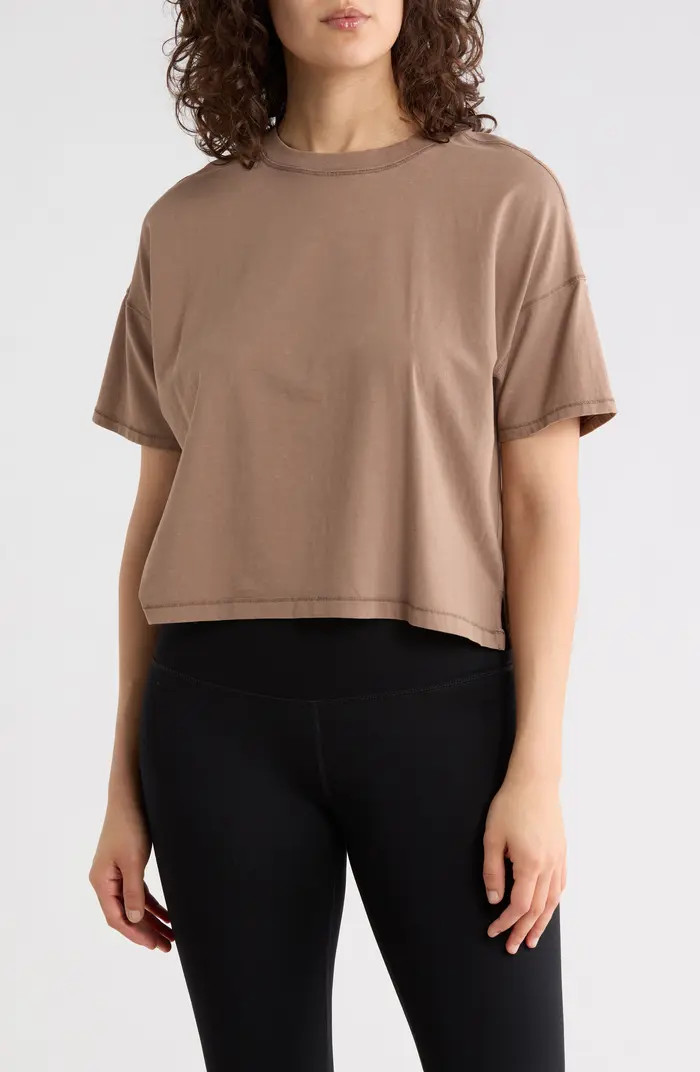 Stone Wash Boxy Crop T-Shirt | Nordstrom Rack