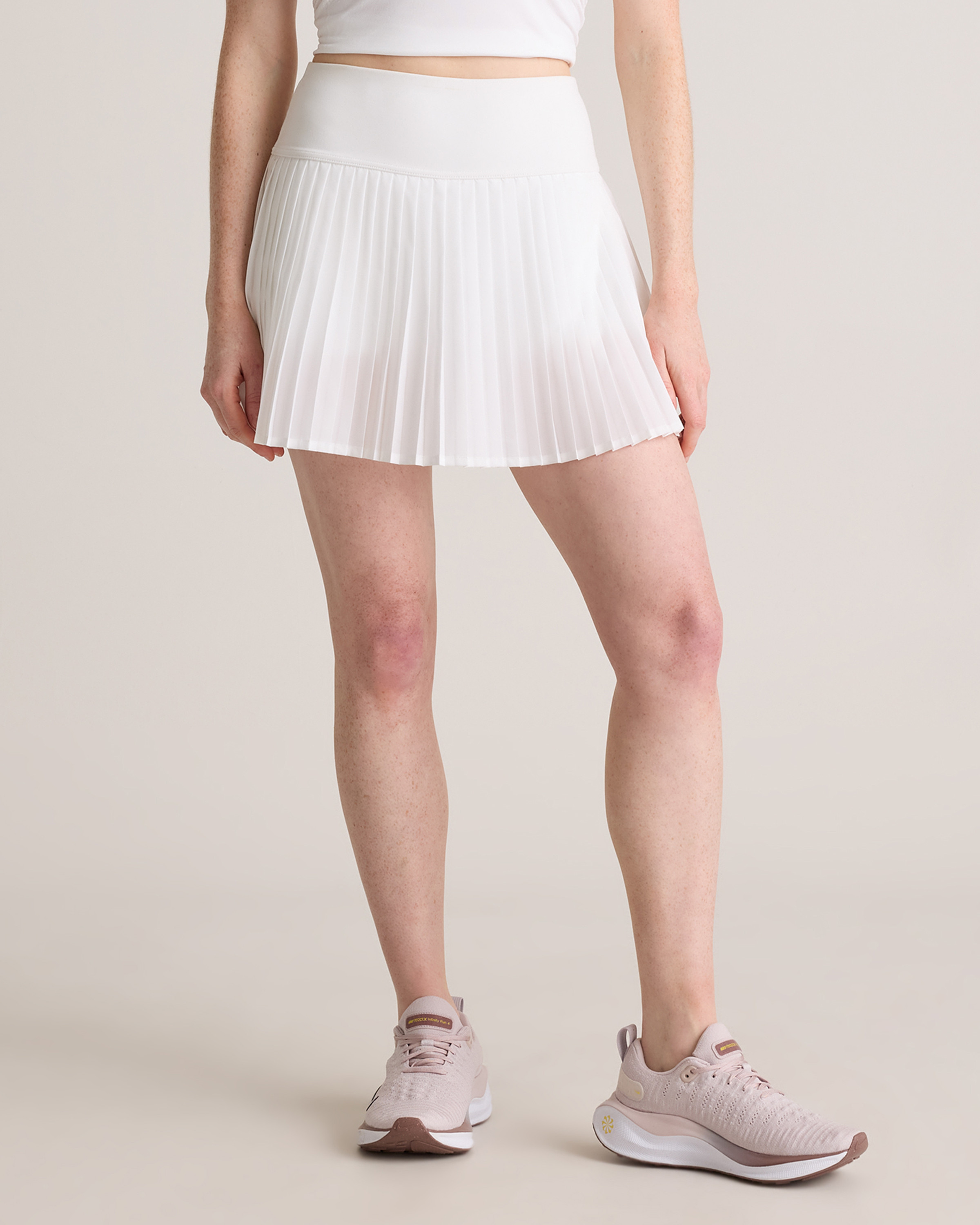 Quince | Women's Court Sport Pleated Tennis Skirt in Classic White, Size Small, Recycled Polyester | Quince
