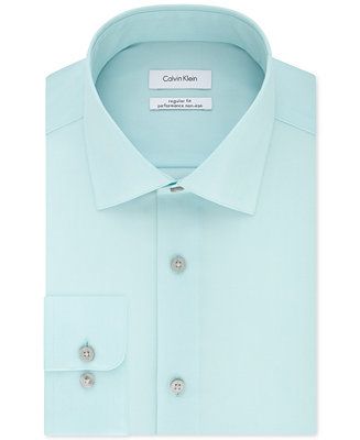 Men's Classic-Fit Non-Iron Performance Herringbone Spread Collar Dress Shirt | Macys (US)