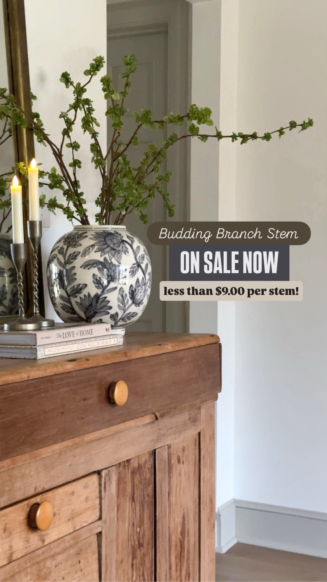 Budding branch stem | Etsy finds | McGee & co inspired | home decor | affordable home decor | console table decor | spring decor | spring stems | amazon finds 
I used 6 stems in this 11” vase

#LTKHome #LTKSaleAlert