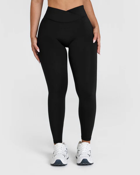 Unified Wrap Leggings White Logo 
 Black | Oner Active (UK / US)
