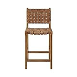 Ball & Cast HSA-1110-24B Home Kitchen Faux Leather Woven Counter-Height Barstool Set of 1, 24 inc... | Amazon (US)