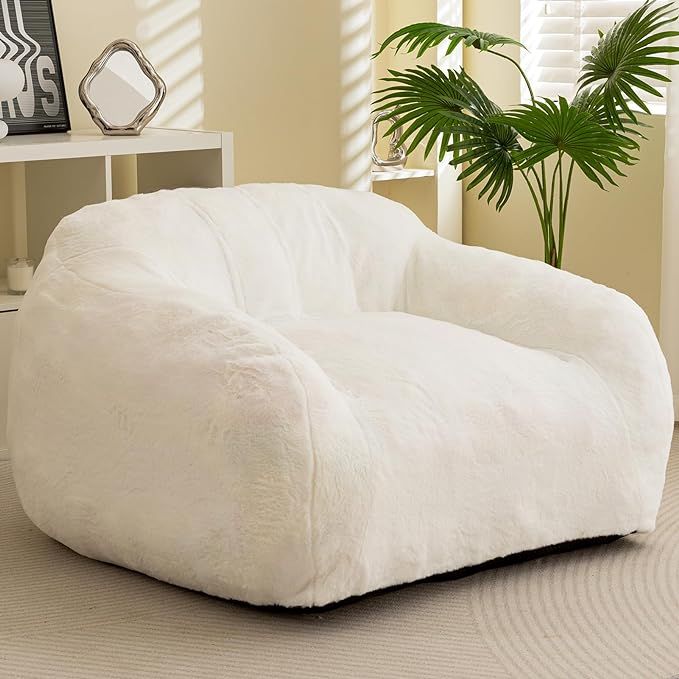 HIGOGOGO Giant Bean Bag Chair for Adults, Big Comfy Sofa Chair for Bedroom Living Room, Bean Bag ... | Amazon (US)