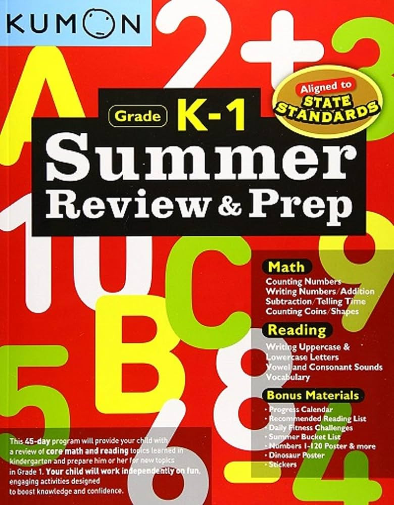 Kumon Summer Review & Prep Grades K-1 | Amazon (US)