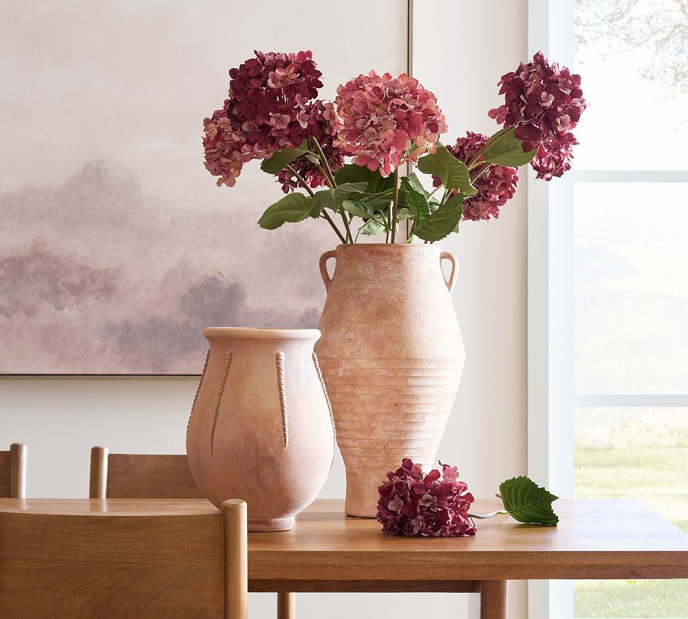 Faux Burgundy Hydrangea Bundle | Pottery Barn (US)