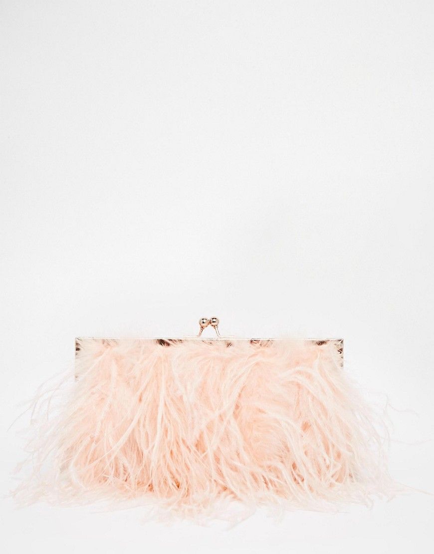 ALDO Fluffy Framed Clutch - Blush | ASOS US