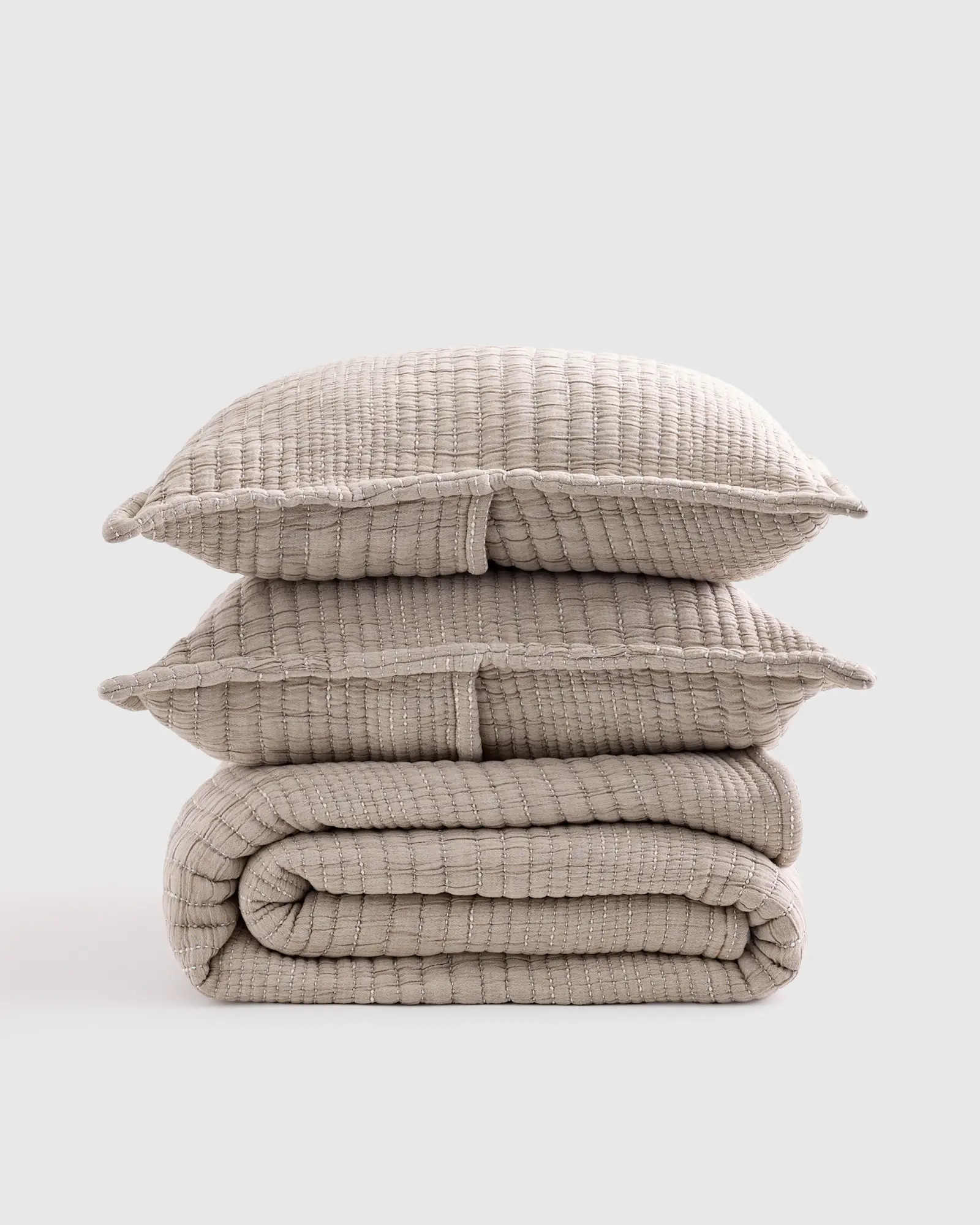 Organic Cotton Channel Matelasse Coverlet Set | Quince