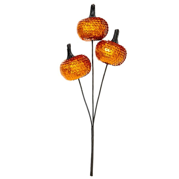 Orange Pumpkin Pick, 12", Plastic, sold by At Home | At Home