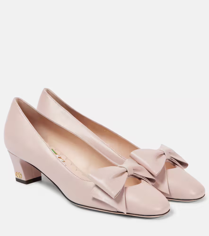 Valentino Garavani Bowow 45 leather pumps | Mytheresa (US/CA)