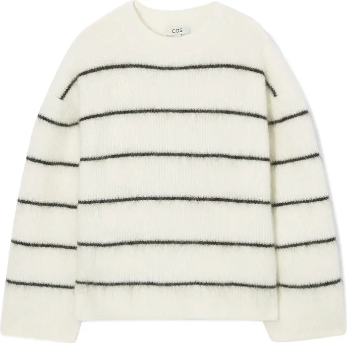 Relaxed Fit Stripe Wool & Mohair Blend Sweater | Nordstrom