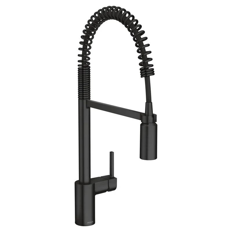 Align One Handle Spring Kitchen Faucet, Modern Single Hole Kitchen Sink Faucet Pulldown Sprayer | Wayfair North America