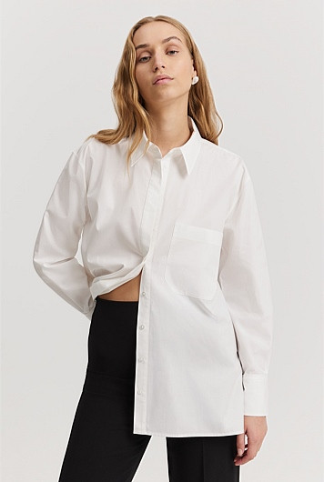 Australian Cotton Poplin Relaxed Shirt | Country Road