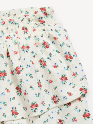 Printed Crinkled Tiered Skirt for Toddler Girls | Old Navy (US)