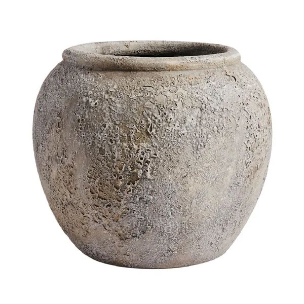 Kaci Gray 9.85" Indoor / Outdoor Terracotta Table Vase | Wayfair Professional