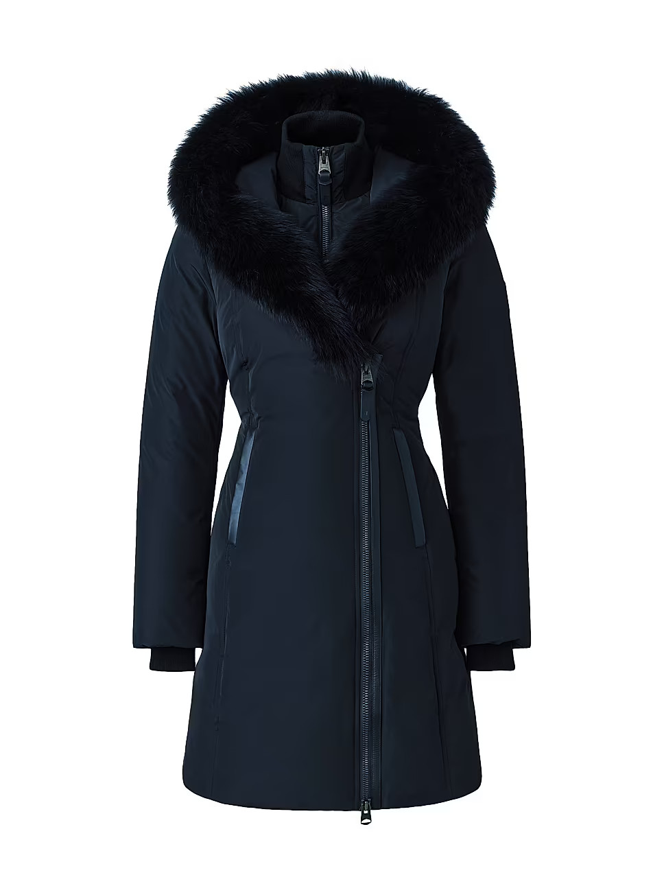 Kay Shearling-Collar Down Coat | Saks Fifth Avenue