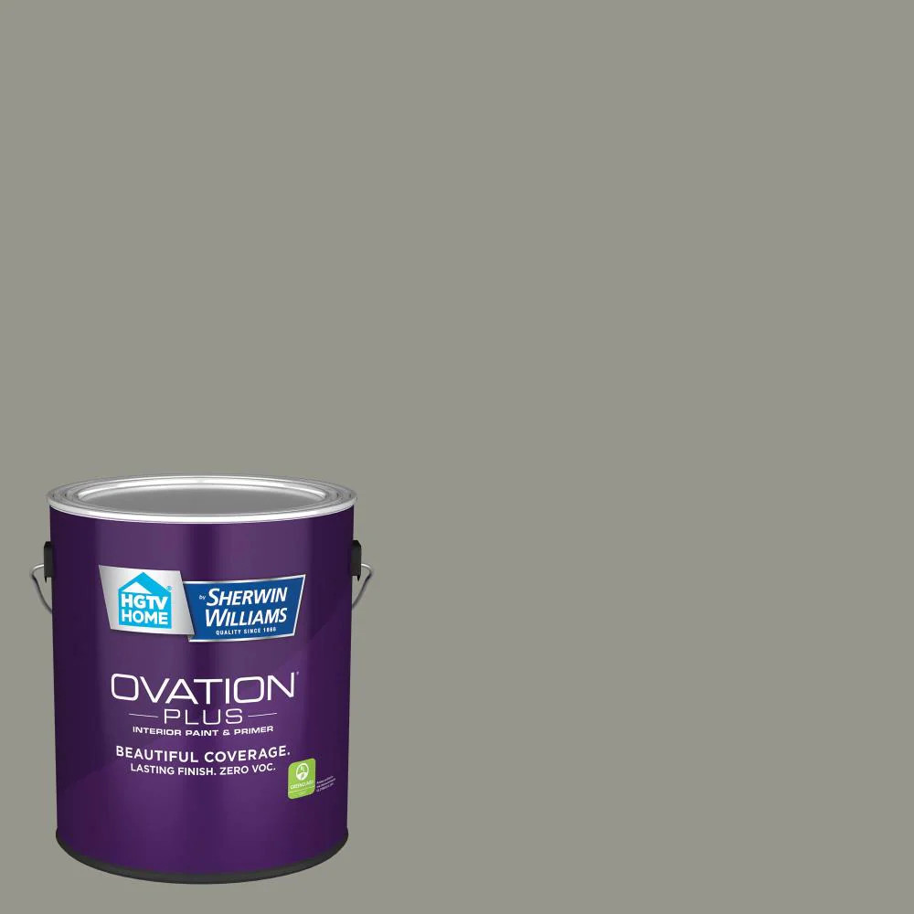 HGTV HOME by Sherwin-Williams Ovation Plus Semi-gloss Gray Expose 5007-2A Interior Paint Paint + Primer ( 1-gallon ) | 5007-2A-2557220 | Lowe's