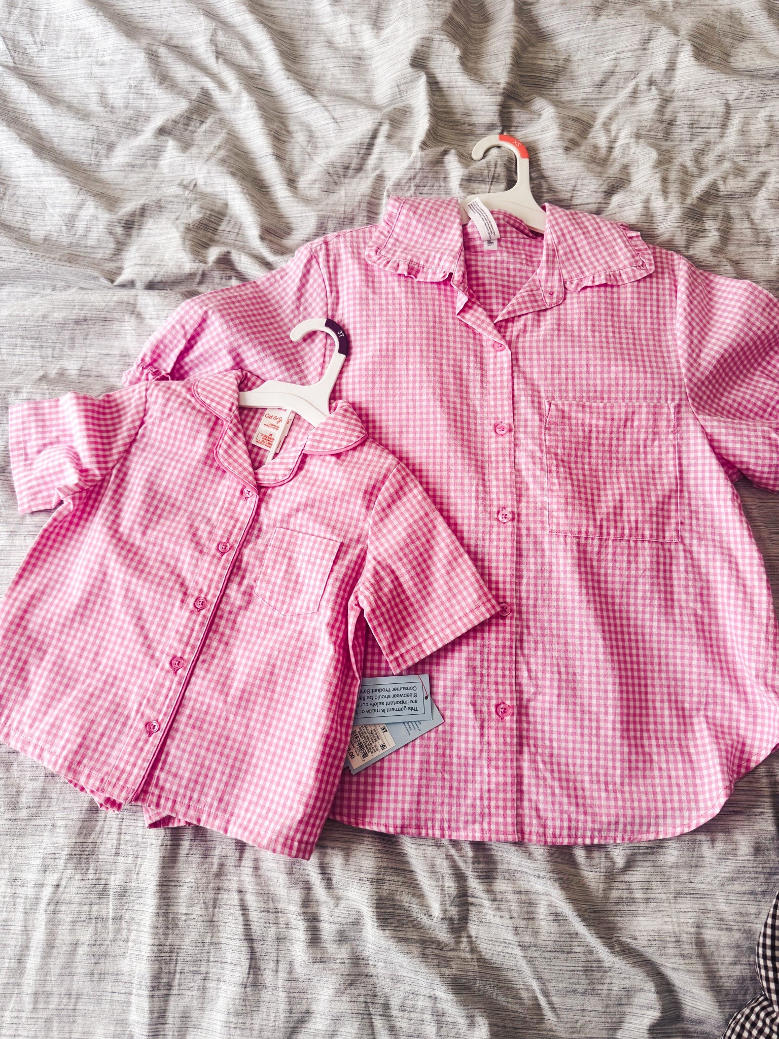 Target mommy and me gingham pajamas! They have pink for the girls and green for the boys! 

#LTKKids #LTKBaby #LTKmomlife