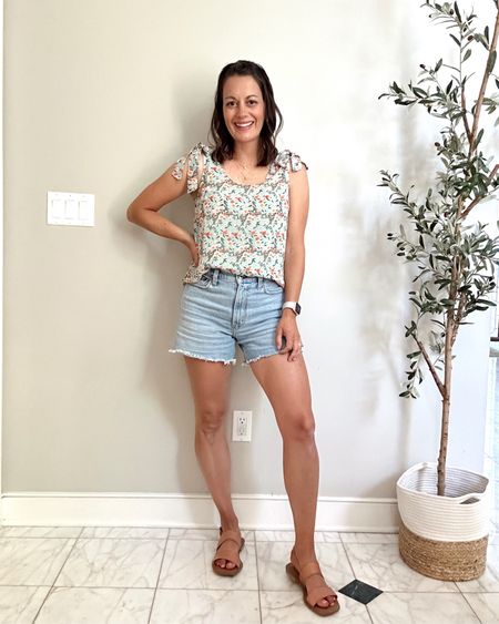 Summer outfit idea with this Amazon tank and Abercrombie jean shorts! Tank runs true to size and is double lined in the front, shorts run a tad small.



#LTKover40 #LTKstyletip #LTKfindsunder50
