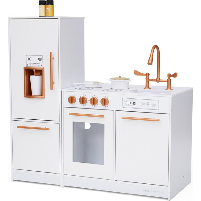 Little Chef Milano Modern Delight Play Kitchen, White | Maisonette