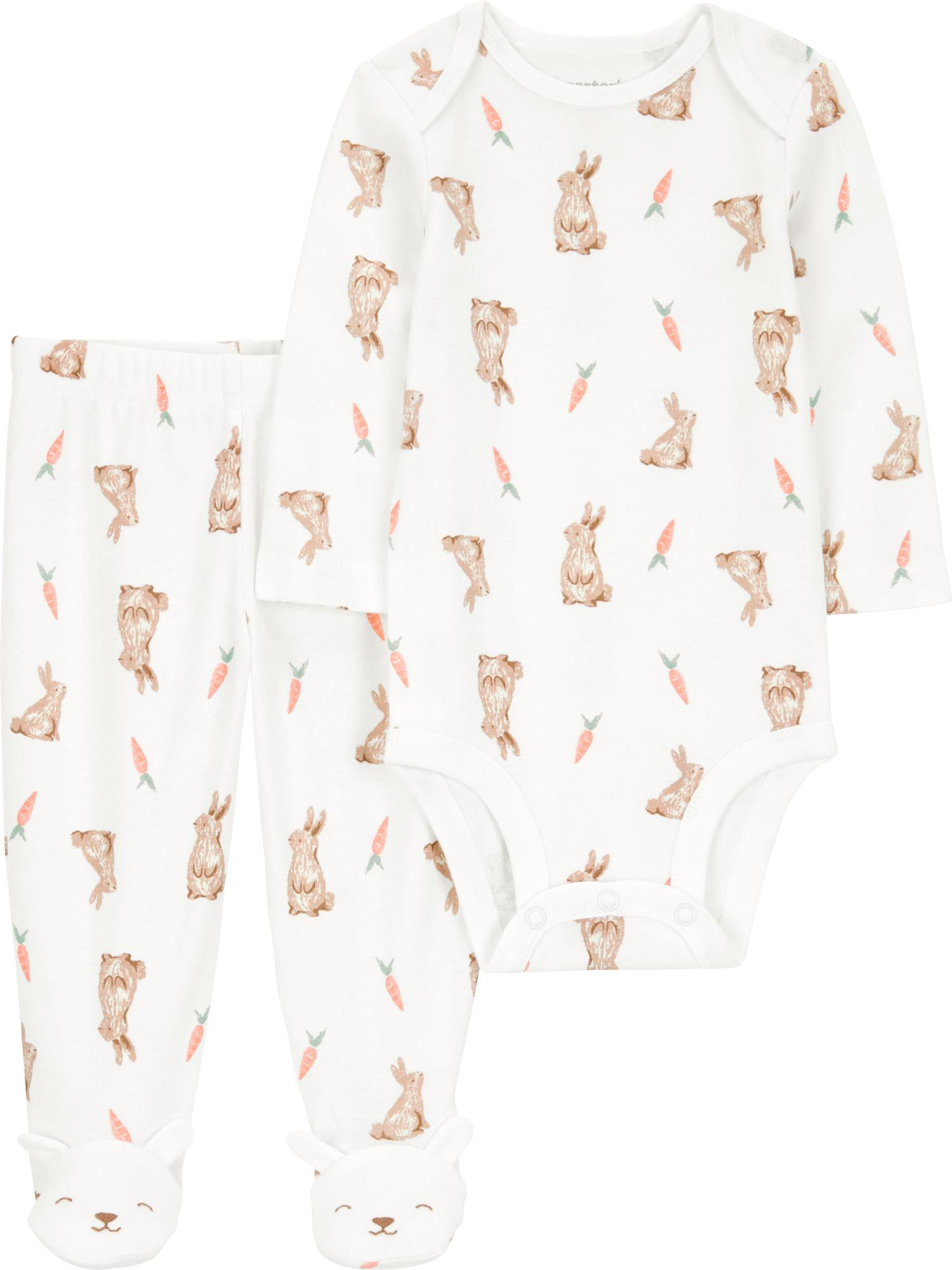 Carter's Child of Mine Baby Unisex Easter Footed Outfit Set, 2-Piece, Sizes Preemie-6/9 Months - ... | Walmart (US)