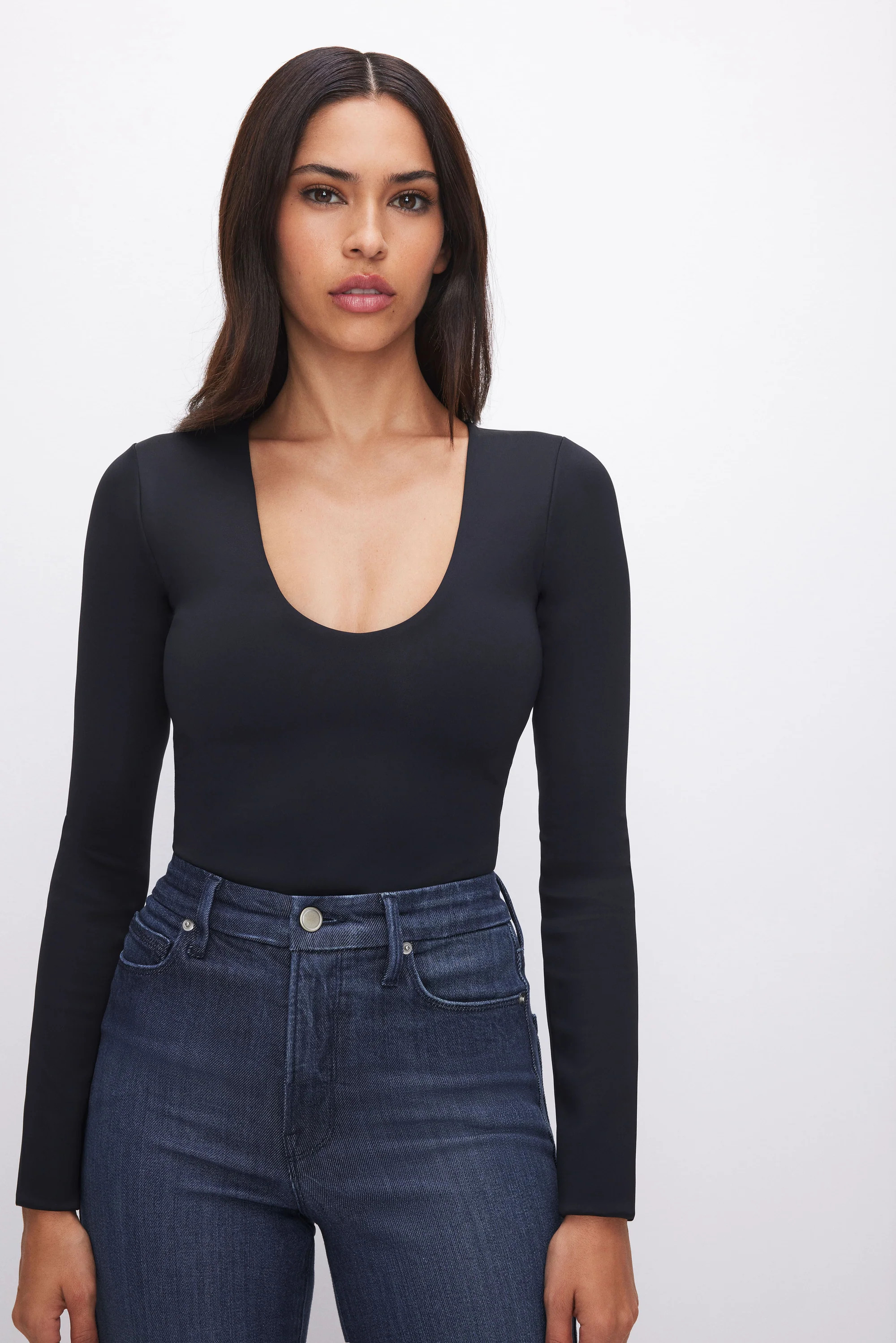 SCUBA SCOOP NECK BODYSUIT | BLACK001 - GOOD AMERICAN | Good American
