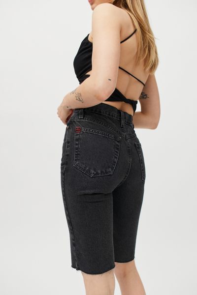 BDG Slim High-Waisted Bermuda Short – Washed Black Denim | Urban Outfitters (US and RoW)