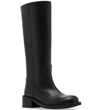 Riggs Leather Block Heel Tall Boots | Dillard's