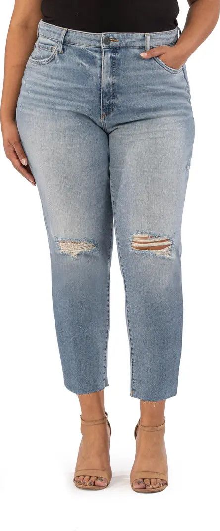 Rachael Fab Ab High Waist Raw Hem Jeans | Nordstrom Rack