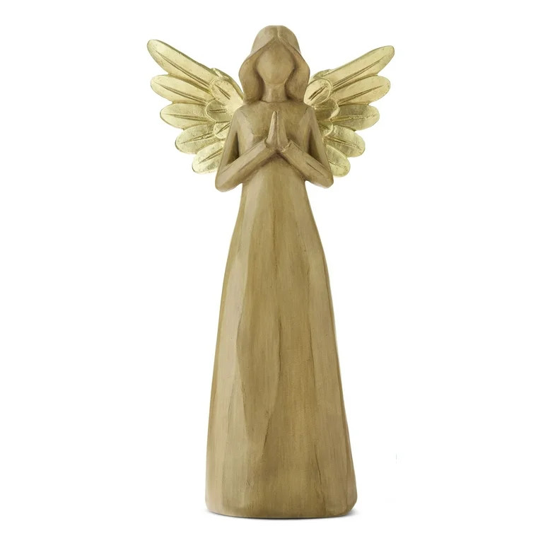 Praying Angel Christmas Tabletop Decoration, Brown, 14", by Holiday Time | Walmart (US)
