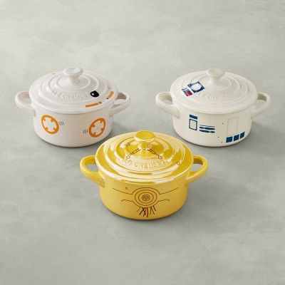 Le Creuset Stoneware Mini Round Cocotte, Star Wars Droids, Set of 3 | Williams-Sonoma