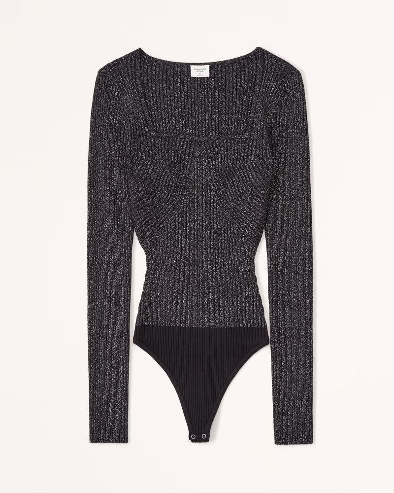 Women's Squareneck Sweater Bodysuit | Women's Tops | Abercrombie.com | Abercrombie & Fitch (US)