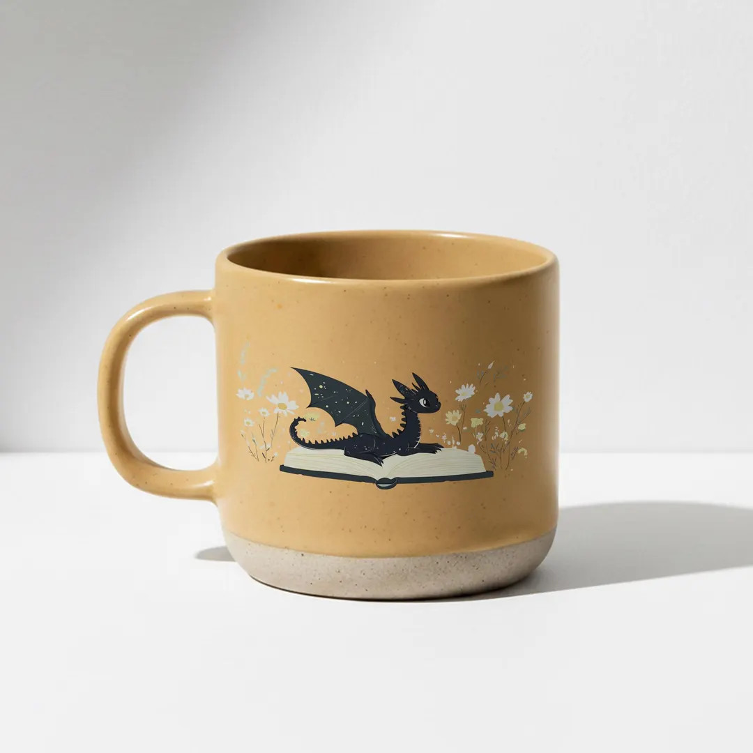 Fantasy Dragon Pottery Mug, Fantasy Bookish Mug, 4th Wing Merch, Book Lover Gift, Bookish Coffee ... | Etsy (Global)