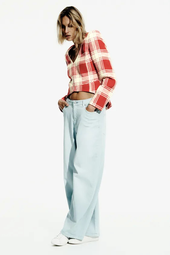 ZW COLLECTION FITTED CHECK JACKET | Zara UK