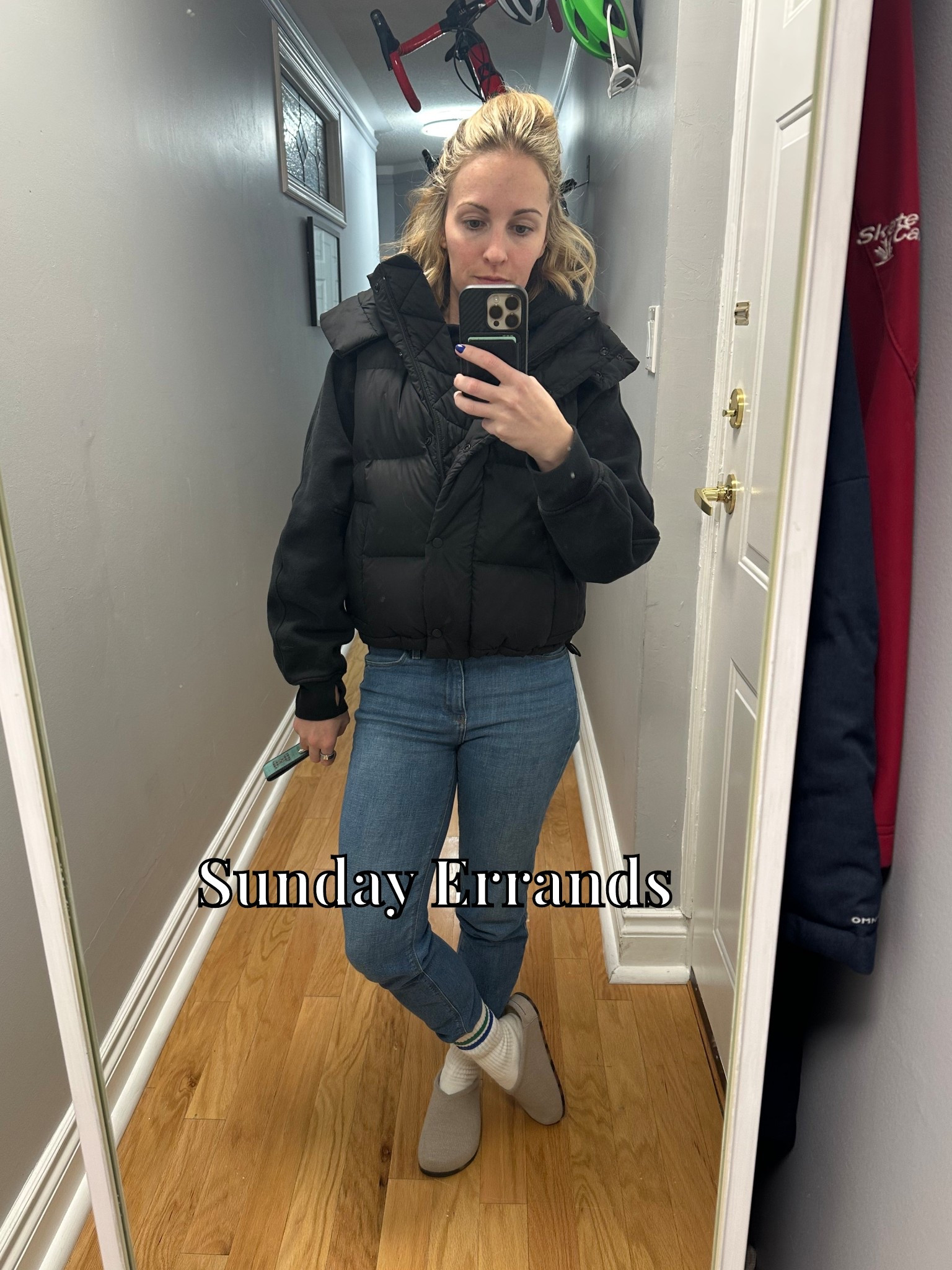 Sunday Running Errands. 

Comfy and functional. 

Lululemon vest (2) and sweater (S)
Mott & Bow Jeans
Rothy Clogs  

#LTKShoeCrush 

#LTKjeans #LTKwinter #LTKfall