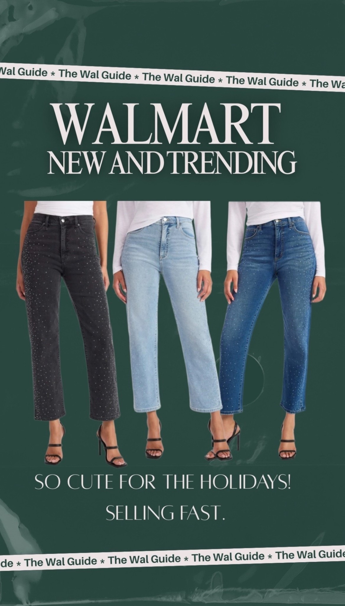 New Walmart embellished holiday jeans. 




#LTKHoliday #LTKOver40 #LTKootd