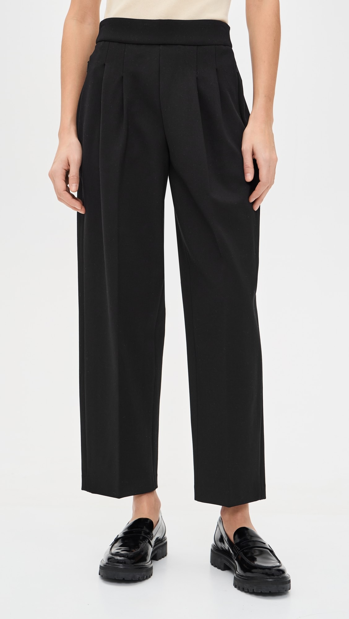 Ponte Pleated Ankle Pants | Shopbop