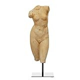 Creative Co-Op Resin Female Body Figure on Metal Stand, Plaster Finish Home Décor, Natural | Amazon (US)