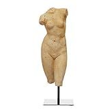 Creative Co-Op Resin Female Body Figure on Metal Stand, Plaster Finish Home Décor, Natural | Amazon (US)