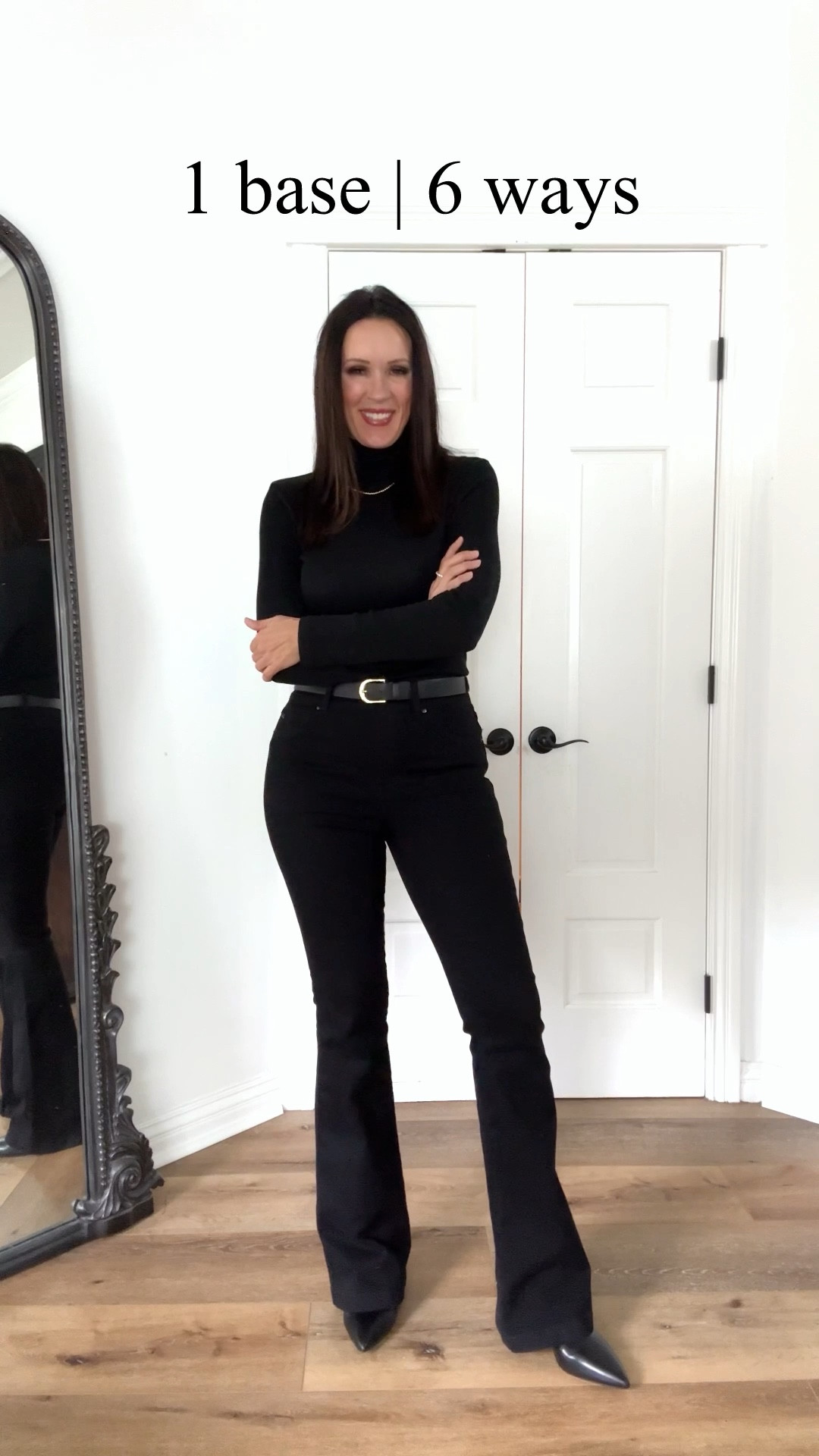 One base, six ways. The easiest way to get dressed when you feel like you have nothing to wear. 

Sizing:
-Black flare jeans-Spanx, medium (use code TRACYXSPANX for 15% off)
-Turtleneck-Target, small
-Look 1 Bomber-Aritzia, medium
-Look 2 Blazer-IMPORTANT! This is from my own line of blazers that I just released, @TFS.Thelabel. Will link them in my IG stories. 
-Look 3 Sherpa vest-Amazon, medium
-Look 4 Overcoat-Aritzia Babaton Slouch-wearing small
-Look 5 Coatigan/Long cardigan-Mango, wearing small (oversized)
-Look 6 Denim Shirt-Aritzia, wearing small

casual outfit | elevated casual | 

#LTKStyleTip #LTKOver40 #LTKFindsUnder100