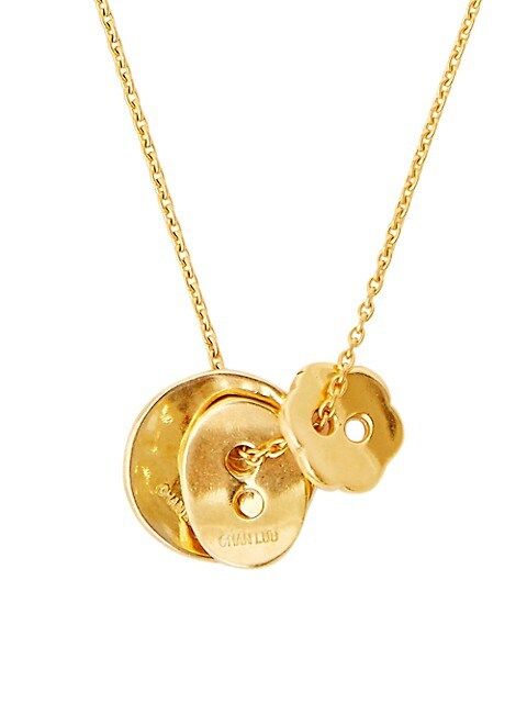 18K Goldplated Signature Graduated Button Charm Necklace | Saks Fifth Avenue