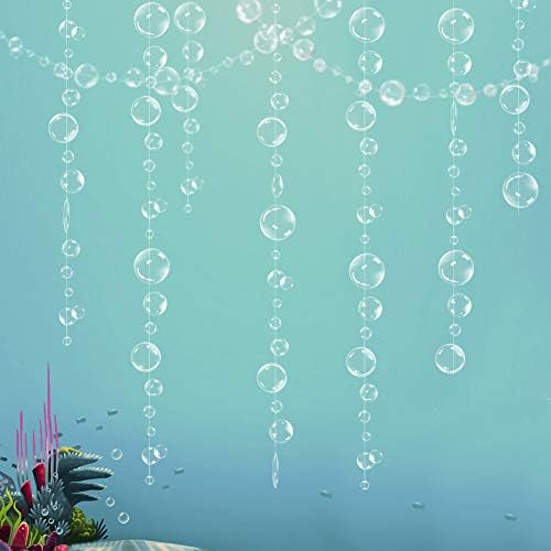 4 String Flat Under the Sea White Bubble Garlands for Little Mermaid Party Decorations transparen... | Amazon (US)