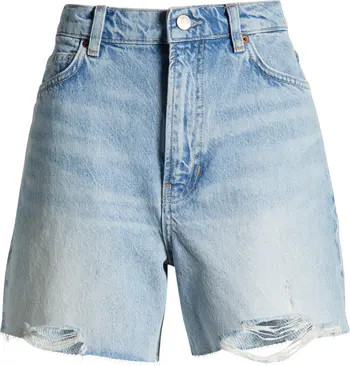 Saige High Waist Raw Hem Denim Cutoff Shorts | Nordstrom