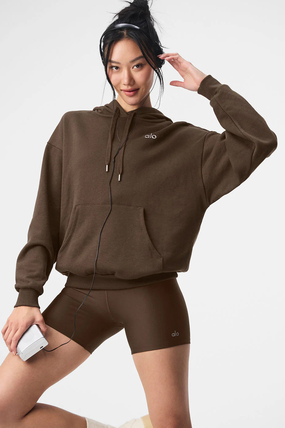 ALO | Accolade Hoodie in Espresso Brown, Size: XL | Alo Yoga (US)