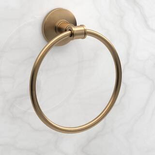 Parsons Towel Ring Brushed Gold | The Home Depot
